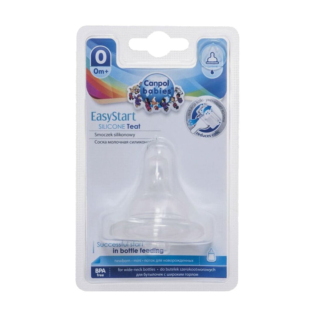 Соска силіконова Canpol Babies EasyStart до пляшечок з широким отвором, міні, 1 шт (21/719)
